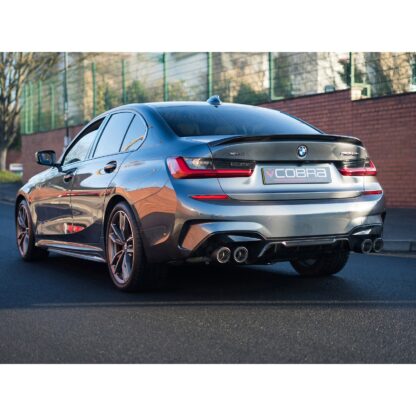 This exhaust removes the factory exhaust outlets and replaces them with a choice of quad exit exhaust tailpipes