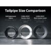 These original looking straight-cut 3.5" (88.9mm) exhaust tips have been specially designed as a direct rep