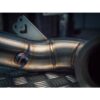 The sports cat option has been designed with a large bore 4.5 in/114.3mm catalyst to 3.5"/88.9mm pipeworkand fits from the turbo for an optimal flow of exhaust gases.