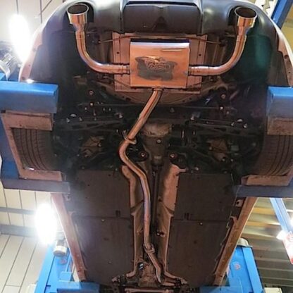 This Toyota GT86 performance exhaust is made in 2.5"/63.5mm pipework and fits from the catalytic converter section backw