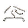 Pipework diameter 4in/101.6mm reducing to 3in/76.2mm for maximum flow