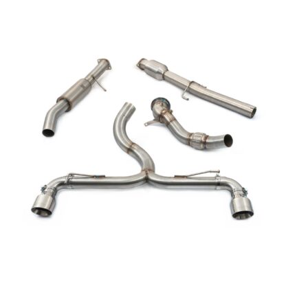 Pipework diameter 4in/101.6mm reducing to 3in/76.2mm for maximum flow