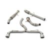 Pipework diameter 4in/101.6mm reducing to 3in/76.2mm for maximum flow