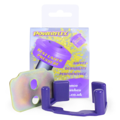 this Purple 80A Durometer insert simply fits into the voiding within the mount and is secured in place with an included steel plate. Reduced powertrain movement will result in sharper throttle response and reduced wheel-hop