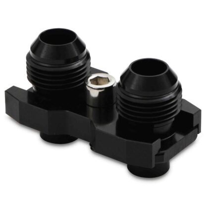 Designed to provide much greater freedom in routing oil cooler lines for aftermarket oil cooler applications