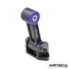 bead blasted and anodised blackPurple polyurethane bush inserts for fast road and track useReduces engine movement and wheel hop on hard accelerationDirect replacement for original cast aluminium and soft rubber torque mountFaster gear changes and feeling of improved responseCan be fitted in under 30 minutes with no special tools requiredPlease note: Uprating the torque mount to a stiffer bushing will increase noise and vibration within the cabin.Registered Design Right number: Application Pending AIRTEC part no: ATMSHYU9