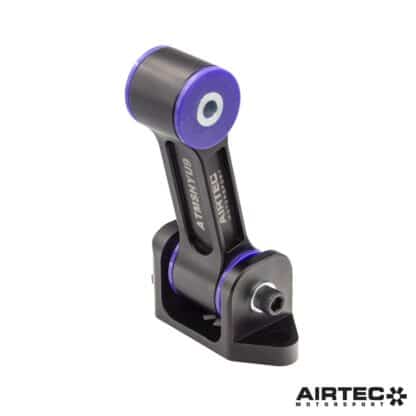 bead blasted and anodised blackPurple polyurethane bush inserts for fast road and track useReduces engine movement and wheel hop on hard accelerationDirect replacement for original cast aluminium and soft rubber torque mountFaster gear changes and feeling of improved responseCan be fitted in under 30 minutes with no special tools requiredPlease note: Uprating the torque mount to a stiffer bushing will increase noise and vibration within the cabin.Registered Design Right number: Application Pending AIRTEC part no: ATMSHYU9