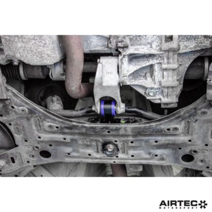 the heavy-duty mount is machined from billet aluminium and is offered with purple bush inserts