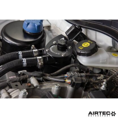 AIRTEC Motorsport is proud to launch our oil catch can upgrade for the Kona N model.Oil catch cans are vital preventative additions to ensure the performance and efficiency of Direct Injection engines doesn’t deteriorate over time.AIRTEC Motorsport’s solution to developing a catch can kit specifically for the Kona N model utilises the available space to integrate seamlessly within the engine bay. It features a high-quality laser cut bracket