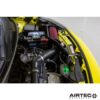 thanks to a louder induction note.The filter is protected from warm air within the engine bay by a laser-cut heatshield that’s fitted with a rubber trim help it seal against the bonnet