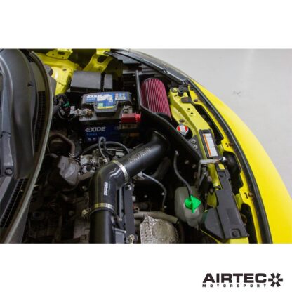 thanks to a louder induction note.The filter is protected from warm air within the engine bay by a laser-cut heatshield that’s fitted with a rubber trim help it seal against the bonnet