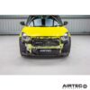 freer-flowing intercooler that is a direct replacement for the smaller and more restrictive OEM item.The original intercooler is wide but shallow and significantly obstructed by the radar sensor and air duct