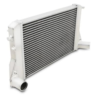 provides improved cooling compared to the stock part due to its tube and fin construction. With minimal pressure drops