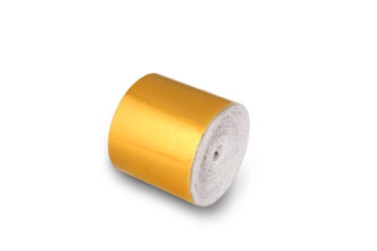 fuel tanks/fuel cells and other body work prone to extensive heat exposure. Our specially developed Gold Glass fibre tape can reflect away up to 80% of all radiant heat whilst working in constant and ambient temperatures of up to 450°C. Sheets can provide a neat application over large areas of coverage. Gold Tape sheets also available.