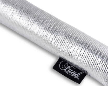 Common racing or industrial applications use our silver thermal sleeve to improve the performance of their cooling system. Reducing heat soak onto oil lines and actually ensuring that oil and other fuel lines remain at the optimal temperature of which your engine needs. Other protection can include; heat wrap for wires and wiring looms. This will not only protect from harmful heat energy but will also reduce the chance of these cables becoming damaged from rubbing. One safety-critical reflective heat protection that we see very commonly is brake line heat wrap. The idea behind this is to keep the brake fluid inside at a cool temperature