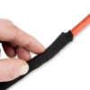 you will actually see an average and will always cling tightly to any size cable inside.