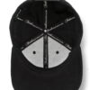 One size fits all. Available in black.