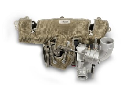 Style and unlimited tuning possibilities to the market when it launched. The Ford Focus platform boasted 5 cylinder performance and an all in one exhaust manifold and turbo combination. Our all new Focus RS turbo blanket is a 2 in one solution