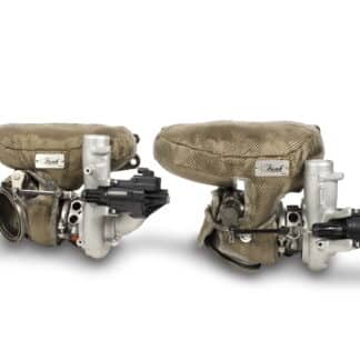 Twin turbo BMW M2 Competition Turbo Blanket for the F87 platform. Competition Pack only. These turbo blankets offer both manifold protection and turbo heat protection. Bringing a 2 in one solution for reducing heat transfer from the hottest area of this German Saloon. By insulating the 2 hottest parts of your engine bay - the exhaust manifold and the turbo