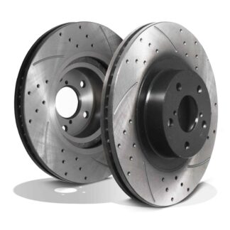 Gravity Front Drilled Grooved 294mm Brake Discs - Subaru Impreza WRX Forester Legacy 92+