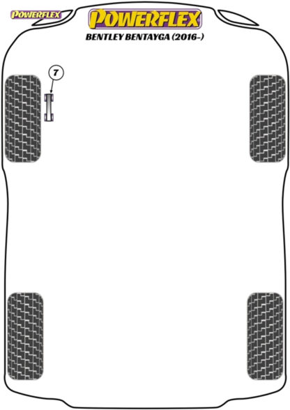Powerflex Jack Pad Adaptor - Cayenne E3 9Y (2018 on) - PF3-1664
