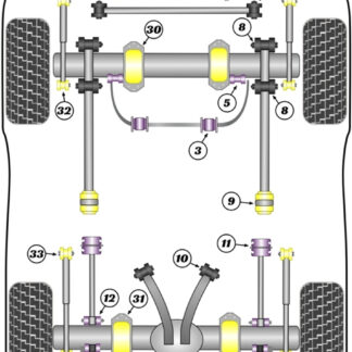 Powerflex Heritage Front Bump Stop Lowered - 40mm - Range Rover Classic (1986-1995) - PF32-130-40H
