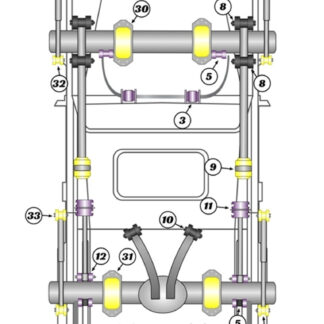 Powerflex Heritage Front Bump Stop Standard - 60mm - Range Rover Classic (1986-1995) - PF32-130-60H
