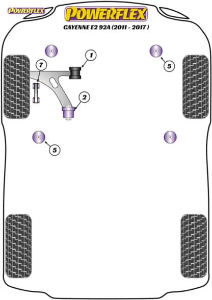 Powerflex Jack Pad Adaptor - Cayenne E2 92A (2011 - 2017) - PF57-564