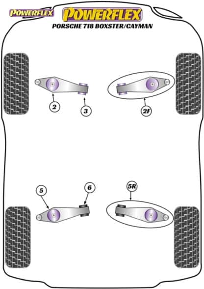 Powerflex Track Control Arm & Bush Kit (Adjustable) - Cayman 987C (2005 - 2012) - PF57K-1001G