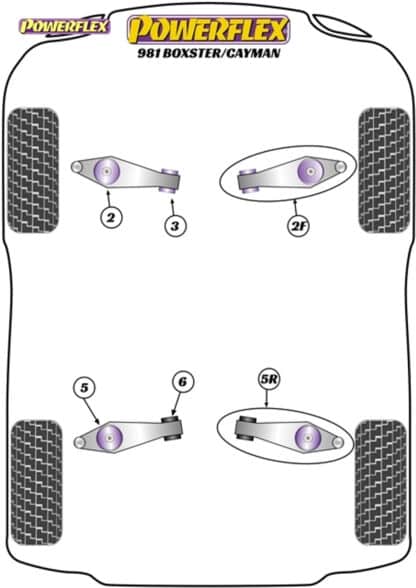 Powerflex Track Control Arm & Bush Kit (Adjustable) - Cayman 987C (2005 - 2012) - PF57K-1002G
