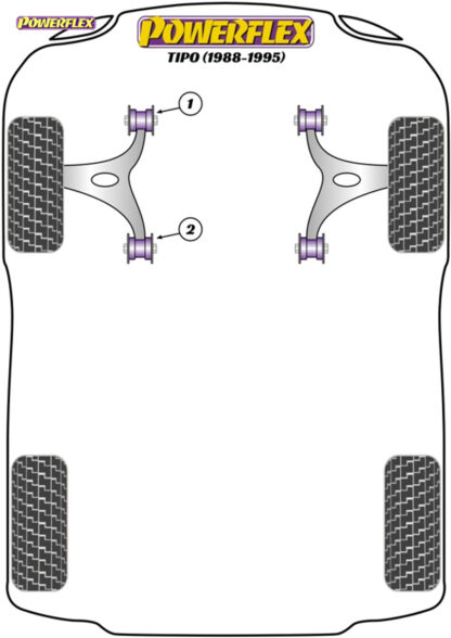 Powerflex Heritage Front Lower Wishbone Front Bush - Delta Gen 1&2 (1983-2000)