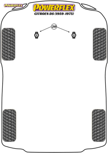 Powerflex Engine Mount Bush - Merak (1972 - 1983) - PFF12-1220