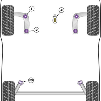 Powerflex Front Arm Rear Bushes  - 301 (2012 - ON) - PFF12-201-56