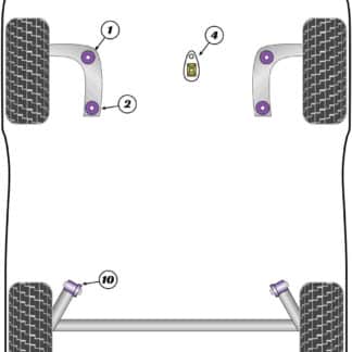 Powerflex Track Lower Engine Mount Insert - 208 (2012 - ON) - PFF12-204BLK