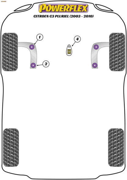 Powerflex Lower Engine Mount Insert - DS3 (2009 - ON) - PFF12-205