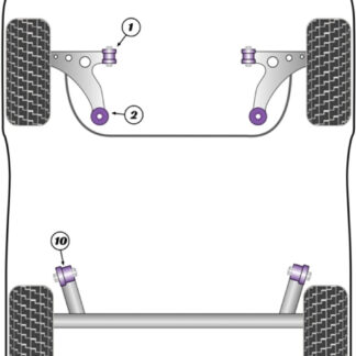Powerflex Front Wishbone Front Bushes  - 108 (2014 - ON) - PFF12-701