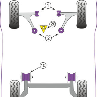 Powerflex Track Front Arm Front Bushes