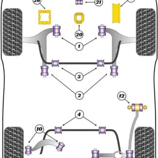 Powerflex Track Lower Engine Mount Insert - Focus MK2 ST - PFF19-1222BLK