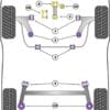 Powerflex Track Lower Engine Mount Large Bushes 30mm Oval Bracket - Mazda 2 (2003 - 2007) - PFF19-2001BLK