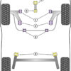 Powerflex Track Lower Engine Mount Small Bush 30mm Oval Bracket - Fusion (2002 - 2012) - PFF19-2002BLK