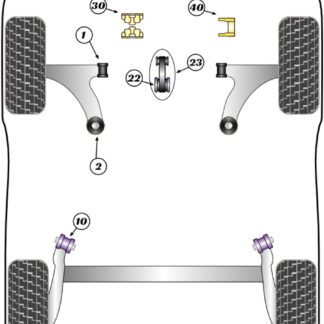 Powerflex Track Front Arm Front Bushes Camber Adjustable - Fiesta MK8 (2017 - ON) - PFF19-2201GBLK