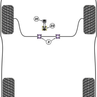 Powerflex Lower Torque Mount Small Bush - Fiesta MK8 ST 200 (2017 - ON) - PFF19-2221