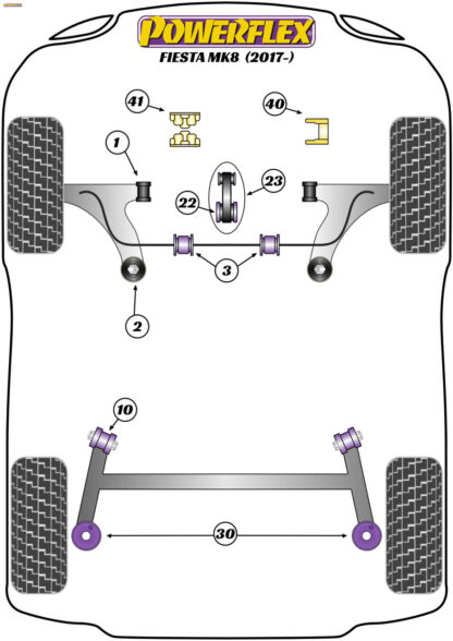 Powerflex Upper Gearbox Mount Insert  - Fiesta MK8.5 ST 200 Facelift (2021 on) - PFF19-2231