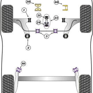 Powerflex Track Upper Engine Mount Insert - Fiesta MK8 (2017 - ON) - PFF19-2240BLK