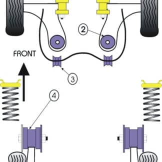 Powerflex Front Wishbone Lower Front Bushes - Puma (1997-2001) - PFF19-701