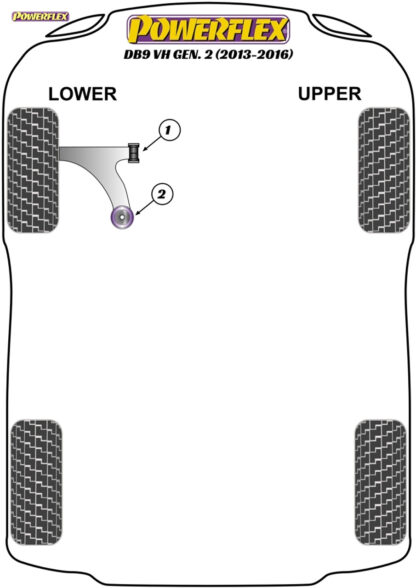 Powerflex Front Lower Wishbone Front Bushes - Virage (2011-2012) - PFF2-101