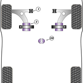 Powerflex Front Wishbone Front Bushes  - Civic MK10 FK8 Type-R (2016 on) - PFF25-1101