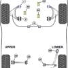 Powerflex Front Arm Rear Bushes Camber Adjustable - Integra Type R/S DC5 (2001 - 2006) - PFF25-302G