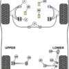 Powerflex Front Arm Rear Bushes Camber Adjustable - Integra Type R/S DC5 (2001 - 2006) - PFF25-302G