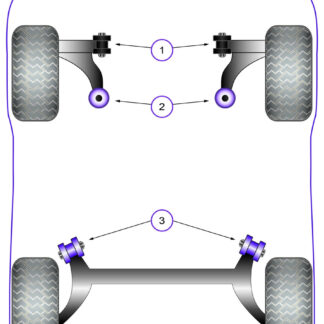 Powerflex Track Front Arm Front Bushes - Jazz / Fit GK5 (2014 - on) - PFF25-401BLK